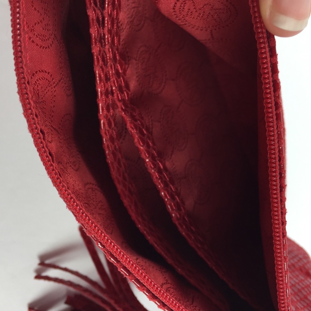 Michael Kors Red Snakeskin Print Cosmetic Bag - Picture 5 of 5